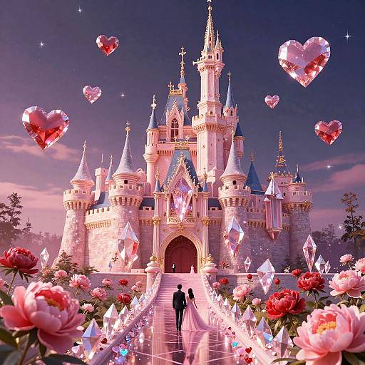 Valentine's Day Crystal Castle Fantasy
