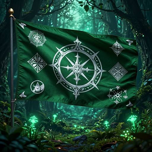 Enchanted Heraldic Fantasy Flag