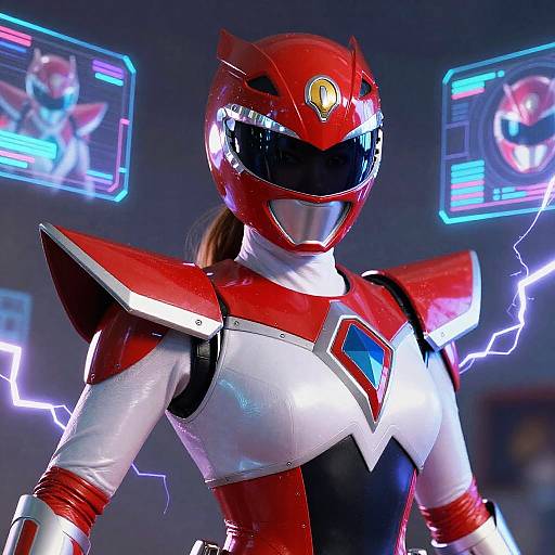 Heroic Natalie Portman Futuristic Power Ranger