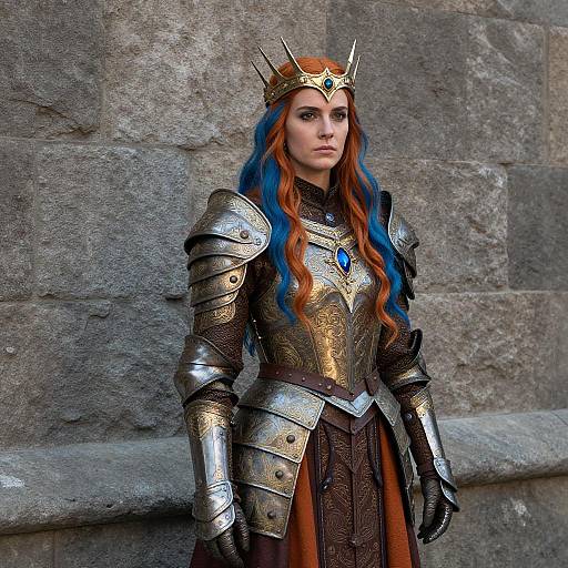 Fantasy Female Warrior in Ornate Armor