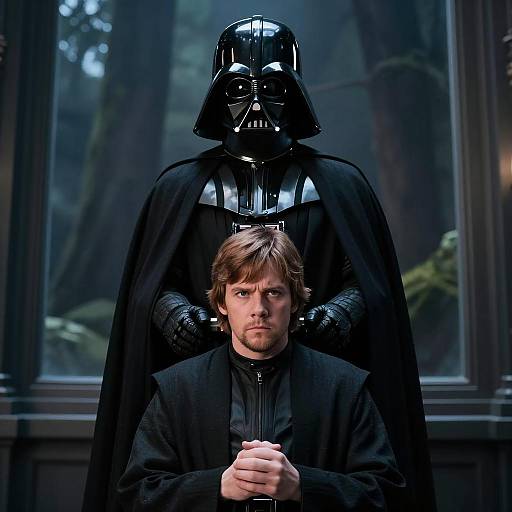 Darth Vader and Luke Skywalker in Star Wars Scene