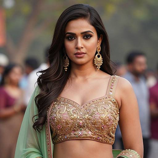 Elegant Indian Woman in Traditional Attire