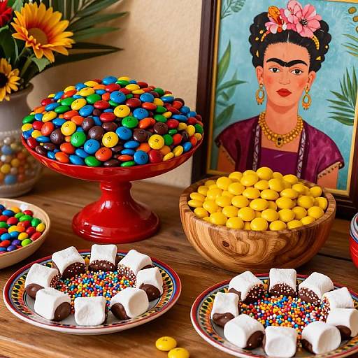 Vibrant Mexican Candy Buffet Display
