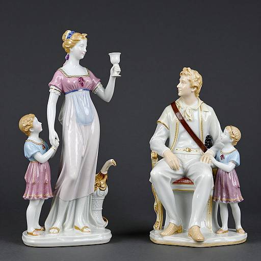 Detailed Meissen Porcelain Vintner Figurines