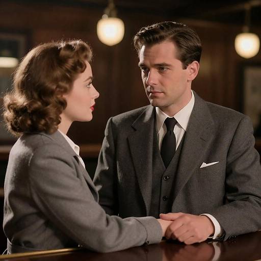 1940s Couple in Intimate Bar Setting