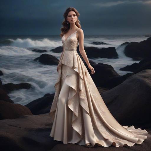 Elegantly Adorned Character in Moonlight