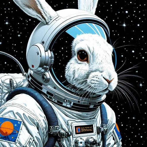 Space Explorer Rabbit in Astronaut Suit