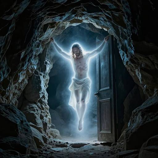 Resurrected Spirit of Jesus at Night