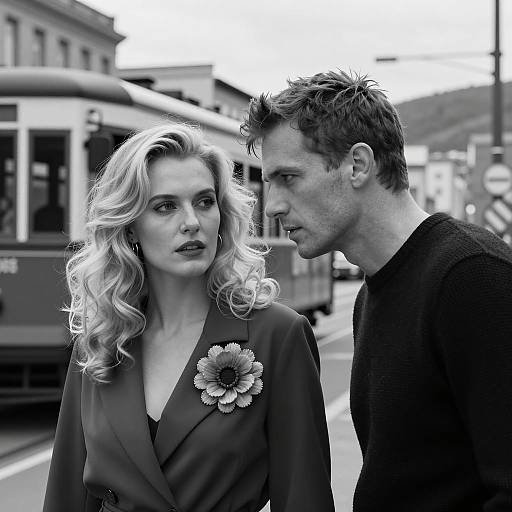 Vintage Portrait of a Stylish Couple