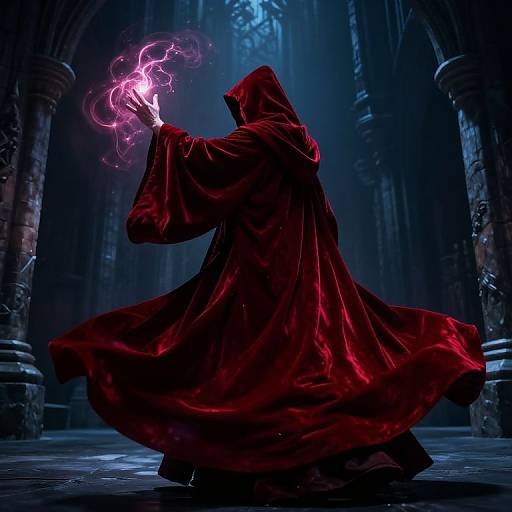 Sorcerer in Red Velvet Cloak