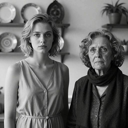 Intense Portrait of Two Generations