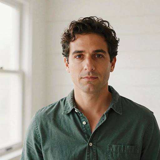 Natural-Light Portrait of Adult Man