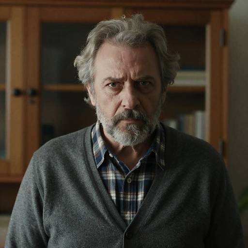 Intense Portrait of a Middle-Aged Man