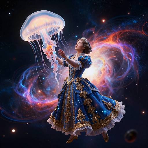 Interstellar Jellyfish Conductor in Baroque Robes