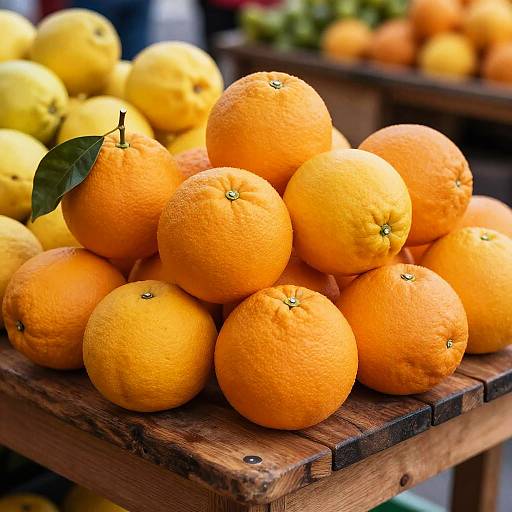 Vibrant Citrus Pallet in Mediterranean Market