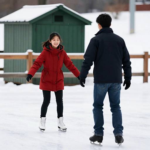 Winter Ice Skating Moments Captured