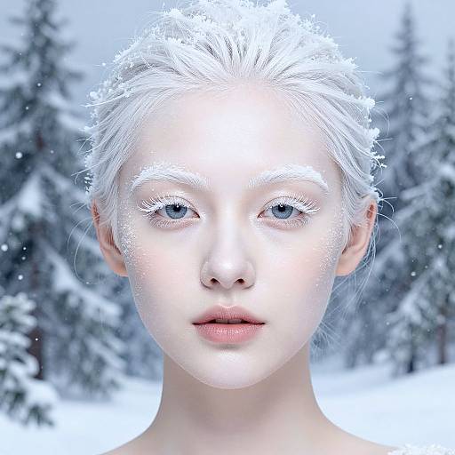 Elegant Snow White in Enchanted Forest