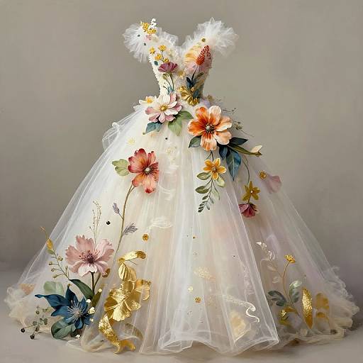 Surreal Organic Wedding Dress Art