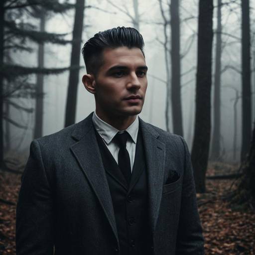 Gothic Scene in Haunted Foggy Forest
