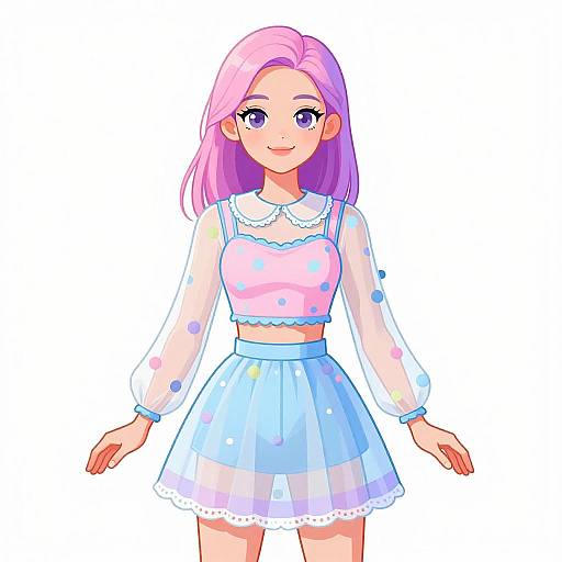 Kawaii Woman in Pastel Fashion