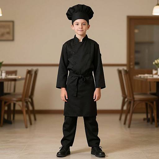 Black Chef Uniform Male Portrait