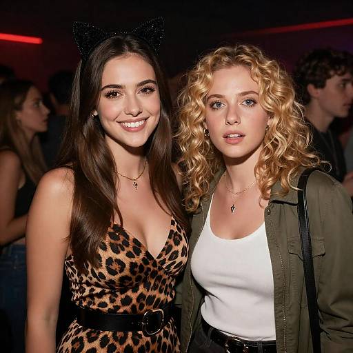 Vibrant Night at the Dimly Lit Party