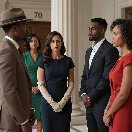 Serious Gathering in a Stylish Room