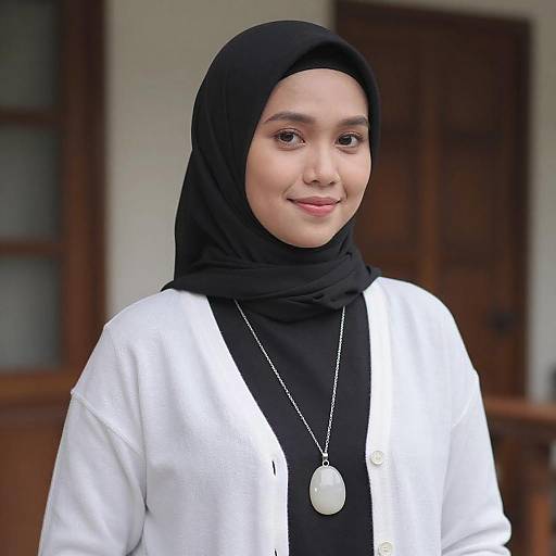 Elegant Asian Woman in Hijab Portrait