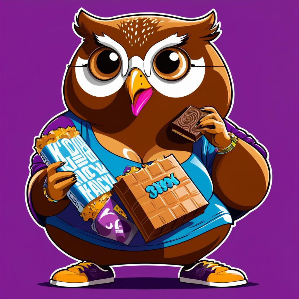 Funky Hip-Hop Owl Character Illustration