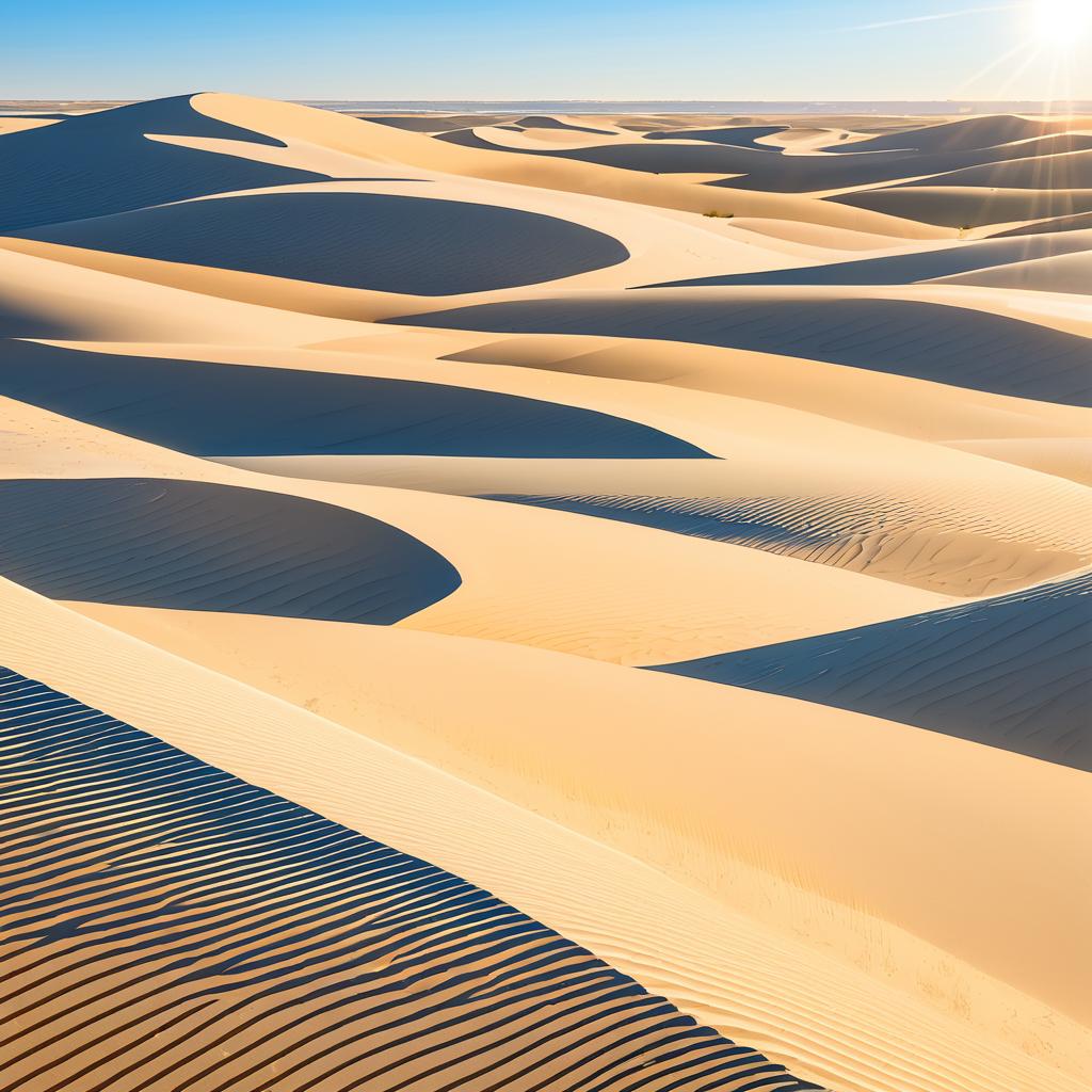 Serene Rolling Prairie Under Bright Sun