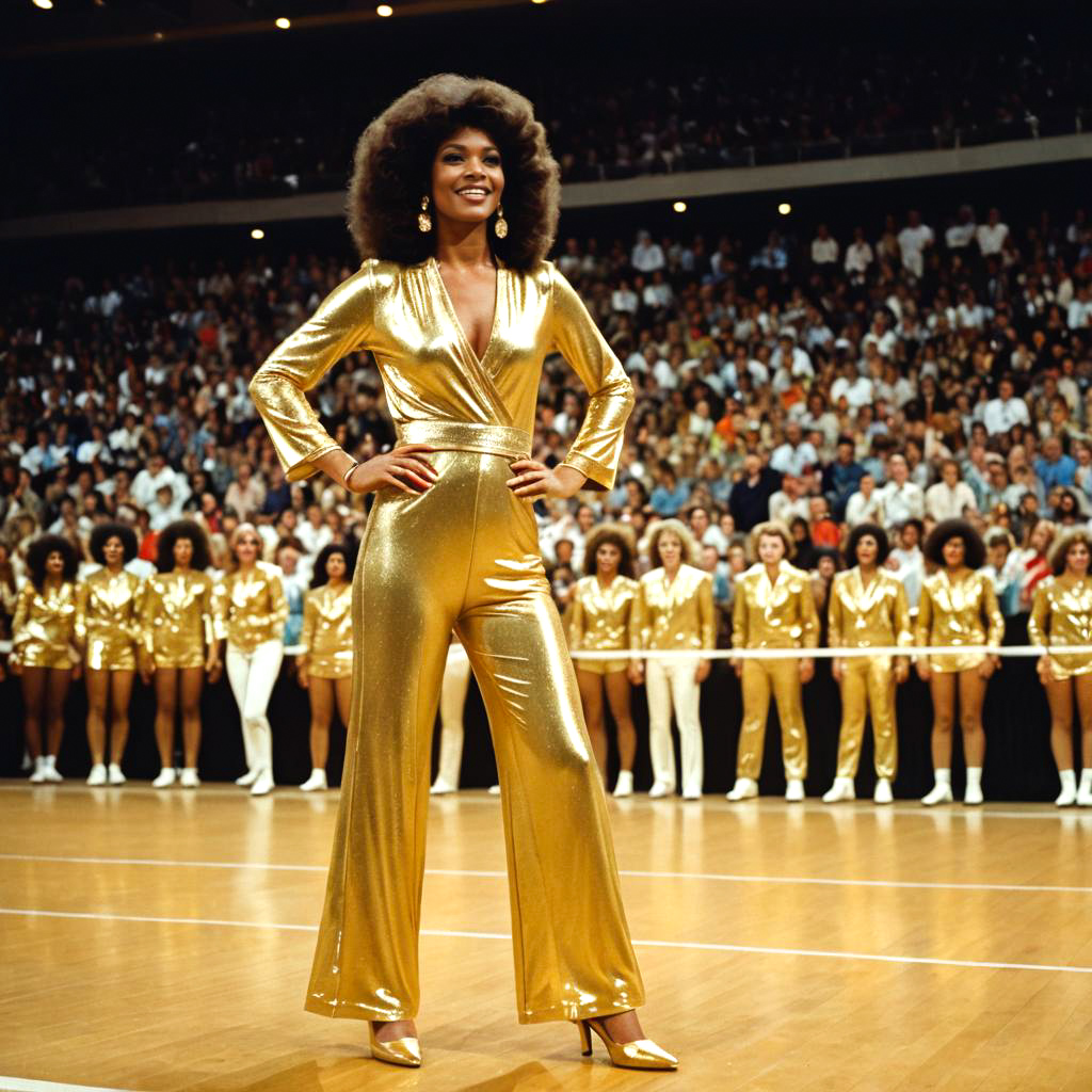 Vibrant 70s Cheerleader Style Under Lights