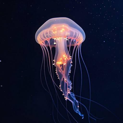 Luminous Jellyfish in Cosmic Dreamscape