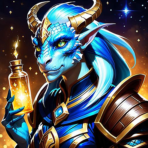 Epic Female Dragonborn Character Portrait Epic Female Dragonborn Character Portrait