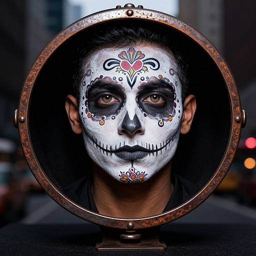 Photorealistic Indian Man La Catrina