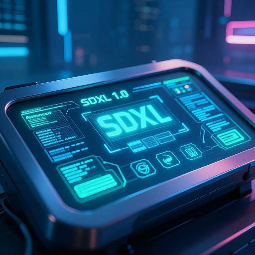 Futuristic Cyberpunk Tech Interface