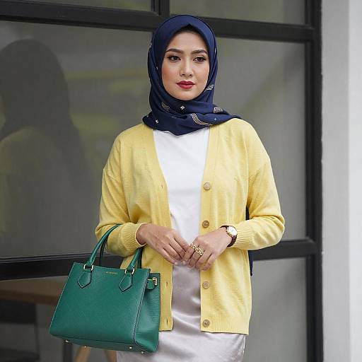 Stylish Asian Woman in Elegant Outfit