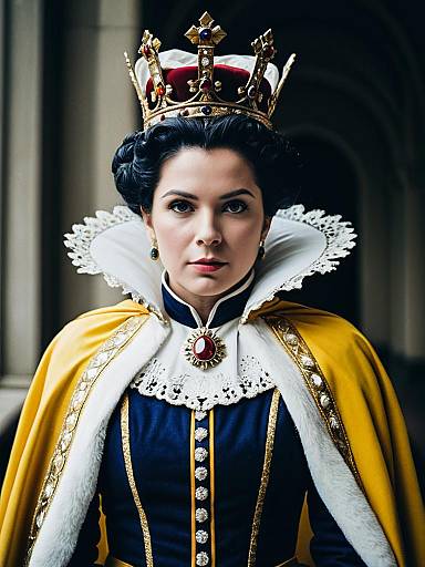 Woman in Queen Costume with Crown