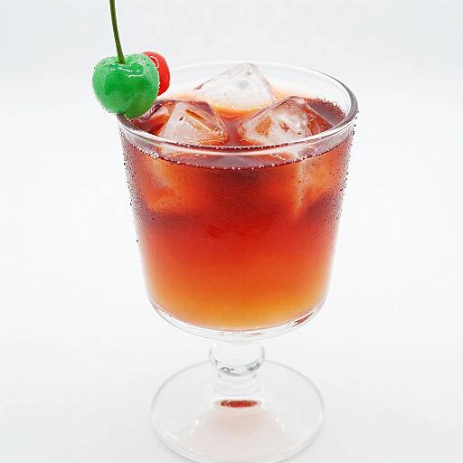 Vibrant Red Cocktail Close-Up