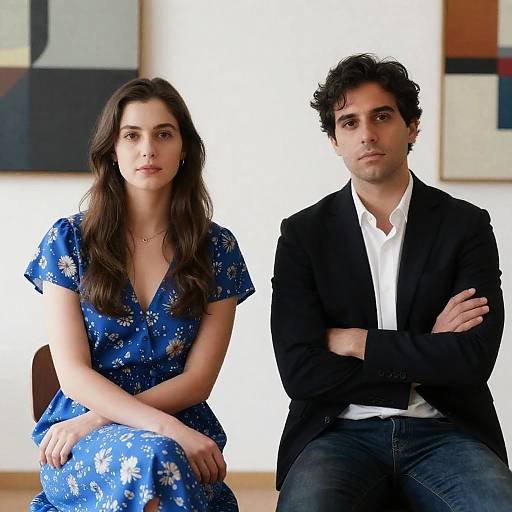 Intimate Room Setting with Two People