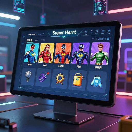 Cyberpunk Superhero Generator Interface