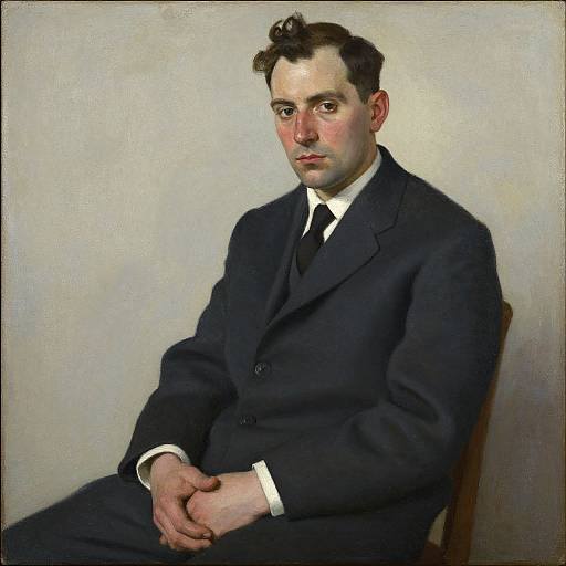 1960 British Figurative Man Portrait