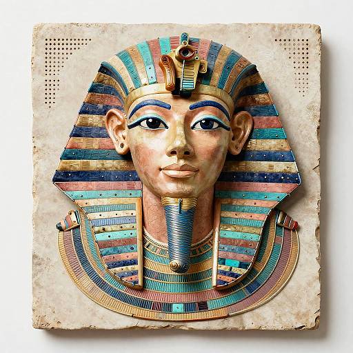 Pixelated Cameo of Amenhotep III