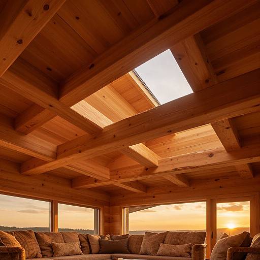 Luxury Cabin with Modern Cedar Ceiling