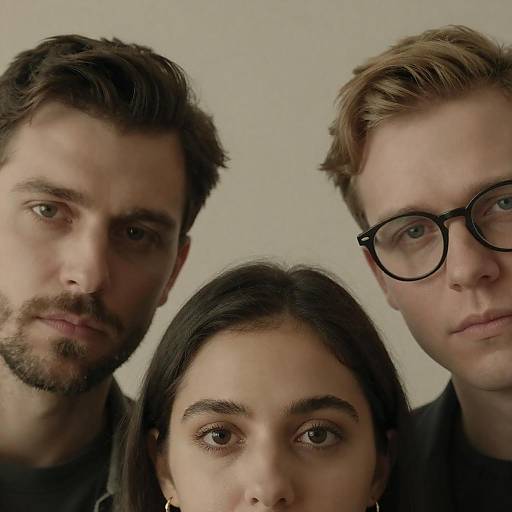 Close-Up Portrait of Three Diverse Individuals