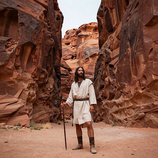 Jesus as Warrior in Rugged Canyon
