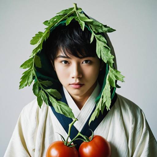 Realistic Tomato Costume in Kimono