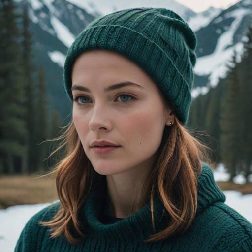 Elegant Woman in Forest Setting Portrait