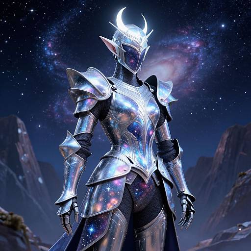 Astral Elf Armor with Celestial Motifs