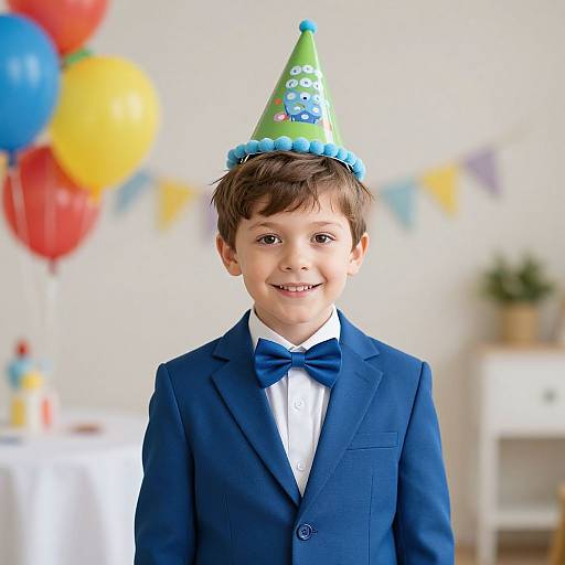 Realistic Boy at Themed Birthday Party