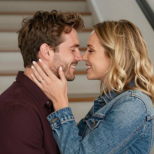 Couple Sharing Intimate Moment Indoors